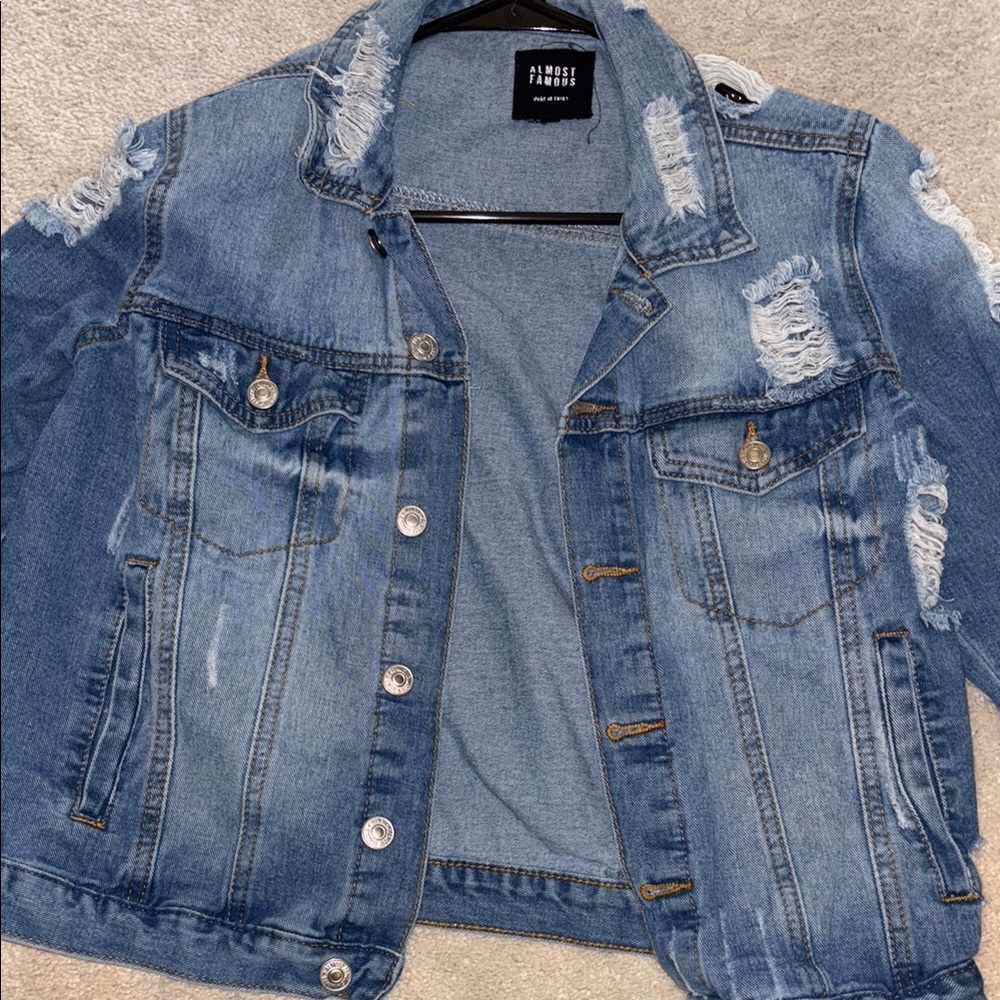 Almost Famous Distressed Denim Jacket